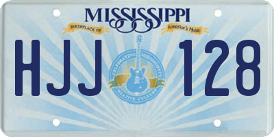 MS license plate HJJ128