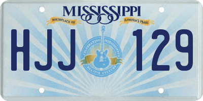 MS license plate HJJ129