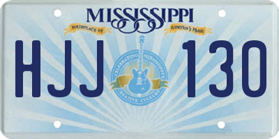 MS license plate HJJ130