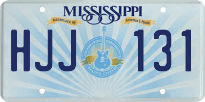 MS license plate HJJ131