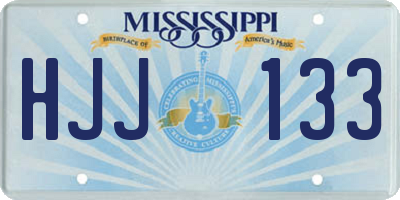 MS license plate HJJ133