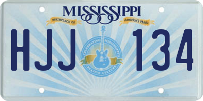 MS license plate HJJ134