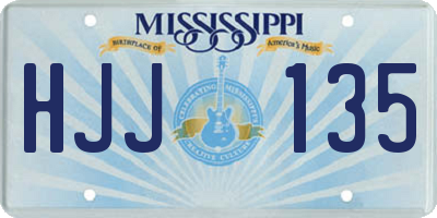 MS license plate HJJ135