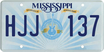 MS license plate HJJ137
