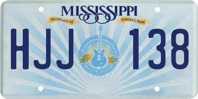 MS license plate HJJ138