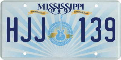 MS license plate HJJ139