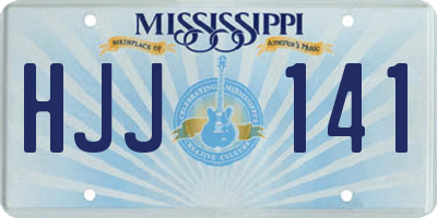 MS license plate HJJ141