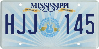 MS license plate HJJ145