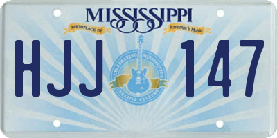 MS license plate HJJ147