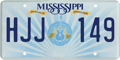 MS license plate HJJ149