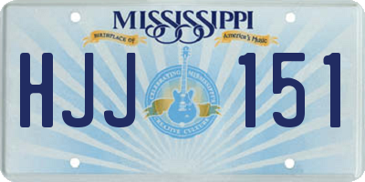 MS license plate HJJ151