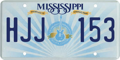 MS license plate HJJ153