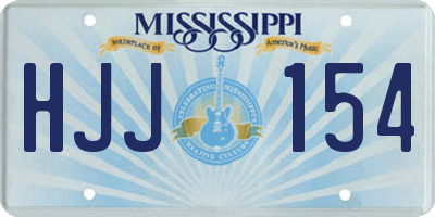 MS license plate HJJ154
