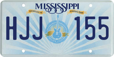 MS license plate HJJ155