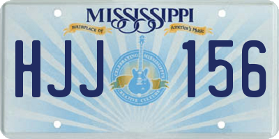 MS license plate HJJ156