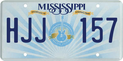 MS license plate HJJ157