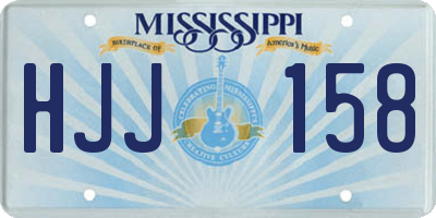 MS license plate HJJ158