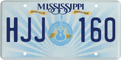 MS license plate HJJ160