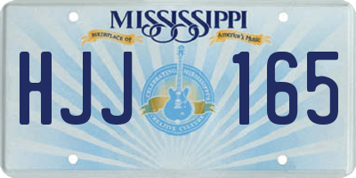 MS license plate HJJ165