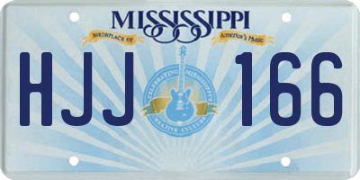 MS license plate HJJ166