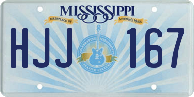 MS license plate HJJ167