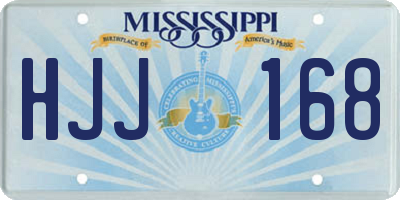 MS license plate HJJ168