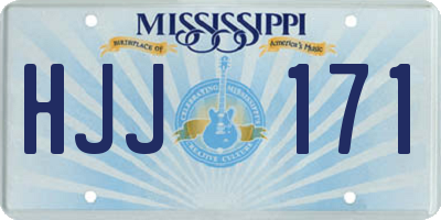 MS license plate HJJ171