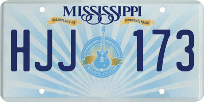 MS license plate HJJ173