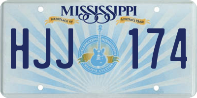 MS license plate HJJ174
