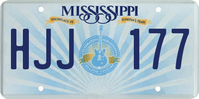 MS license plate HJJ177