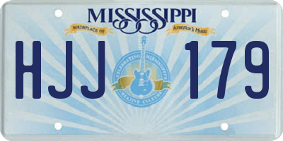 MS license plate HJJ179