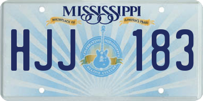 MS license plate HJJ183