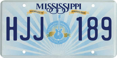 MS license plate HJJ189