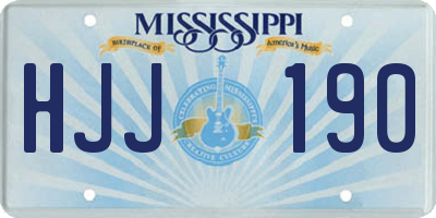 MS license plate HJJ190