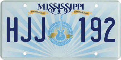 MS license plate HJJ192
