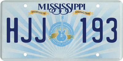 MS license plate HJJ193