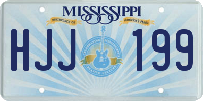 MS license plate HJJ199