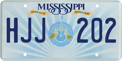 MS license plate HJJ202