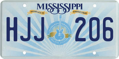 MS license plate HJJ206