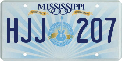 MS license plate HJJ207