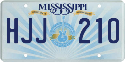 MS license plate HJJ210