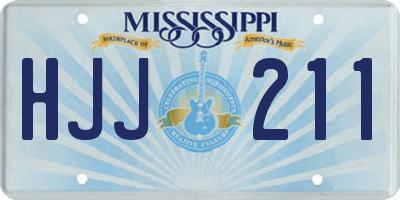 MS license plate HJJ211