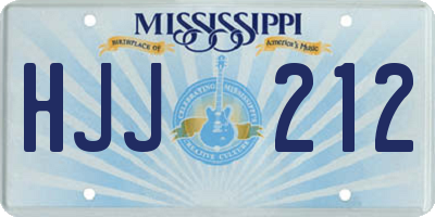 MS license plate HJJ212