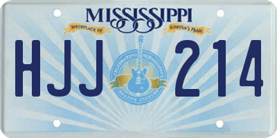 MS license plate HJJ214