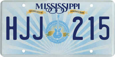 MS license plate HJJ215