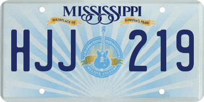MS license plate HJJ219