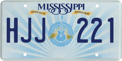 MS license plate HJJ221
