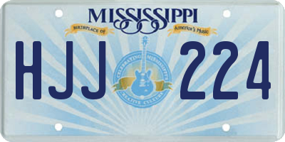 MS license plate HJJ224