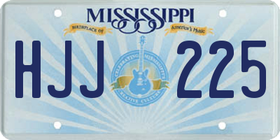 MS license plate HJJ225