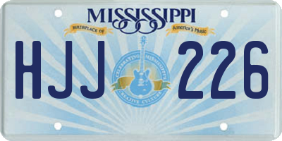 MS license plate HJJ226
